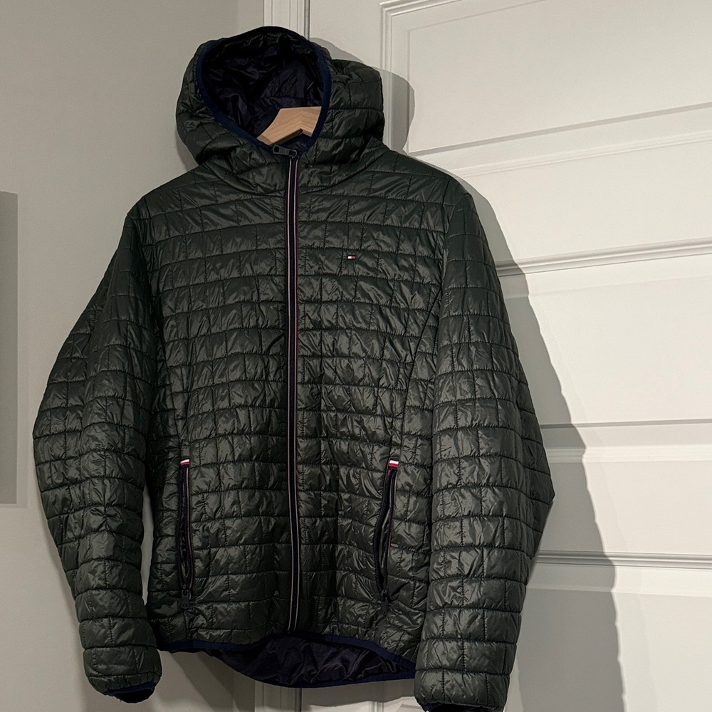 Tommy Hilfiger Men's Quilted Hooded Jacket - Hunter Green